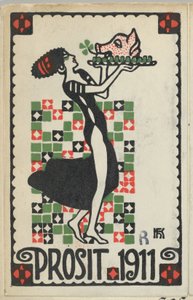Neujahrskarte: Prost 1911