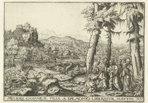 Landschaft mit Christus und der Frau aus Kanaan von Hans Lautensack
