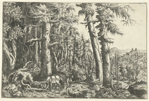 Landschaft mit barmherzigem Samariter von Hans Lautensack