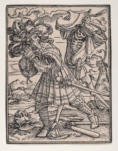 Der Graf, aus Der Totentanz, ca. 1526, veröffentlicht 1538 von Hans Lützelburger
