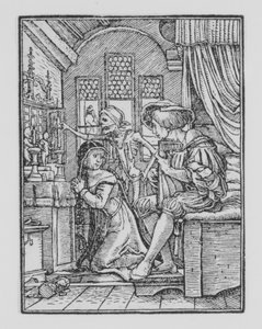 Die Nonne, aus Der Totentanz von Hans Lützelburger