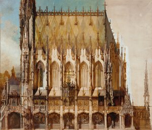Gotische Grabkirche St. Michael, Seitenansicht von Hans Makart