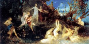 Die Jagd der Diana, Studie, 1879