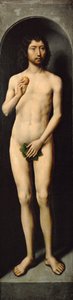 Adam. Seitenflügel des kleinen Triptychons des Heiligen Johannes des Täufers von Hans Memling