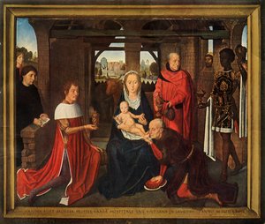 Zentrales Panel des Triptychons Die Anbetung der Könige, 1479-1480