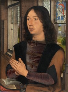 (Detail) Diptychon von Maarten van Nieuwenhove von Hans Memling