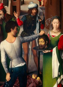 (Detail) des linken Panels des Triptychons von Johannes dem Täufer und Johannes dem Evangelisten