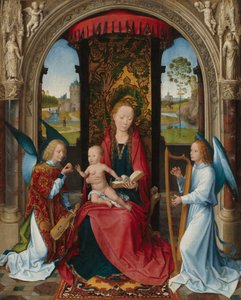 Madonna mit Kind und Engeln, nach 1479 von Hans Memling