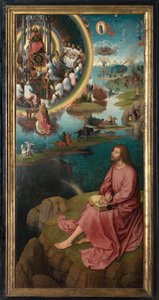 Rechtes Panel des Triptychons von Johannes dem Täufer und Johannes dem Evangelisten von Hans Memling