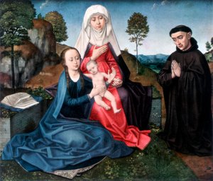 St. Anna, die Jungfrau und das Kind und ein Stifter, 1927 von Hans Memling