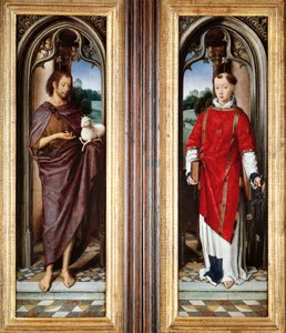 Der heilige Johannes der Täufer und der heilige Laurentius, von Hans Memling (um 1430-1494)