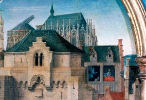 St. Ursula Schrein, Abreise aus Köln (Detail) von Hans Memling