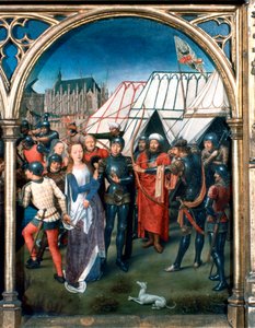Schrein der heiligen Ursula, Martyrium in Köln, 1489 von Hans Memling