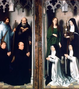 Triptychon von Johannes dem Täufer und Johannes dem Evangelisten, 1479 von Hans Memling
