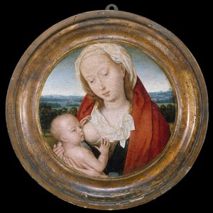 Jungfrau und Kind, ca. 1475-80 (Öl auf Holz)