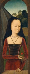 Junge Frau mit Nelke, ca. 1485-90 von Hans Memling
