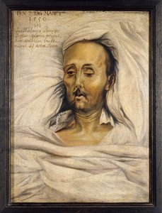 Herzog Wilhelm IV. von Bayern auf seinem Sterbebett von Hans Mielich or Muelich