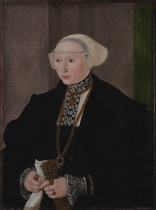 Porträt von Maria Kitscher, Frau von Freyberg von Hans Muelich or Mielich