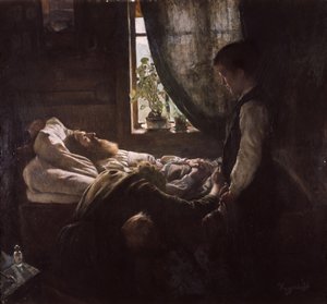 Das Sterbebett der Arbeiter von Hans Olaf Heyerdahl