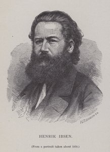 Henrik Ibsen, norwegischer Dramatiker, Theaterregisseur und Dichter von Hans Peter Hansen