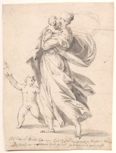 Frau mit zwei Kindern von Hans Rottenhammer