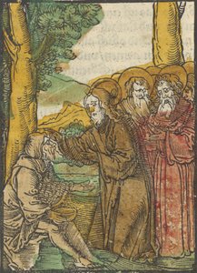 Christus heilt den Blinden, aus Das Plenarium, 1517