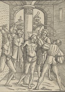 Christus Gegeißelt, aus Die Lehre, das Leben und das Leiden Jesu Christi, 1537 von Hans Schäufelein the Elder