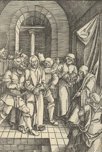 Christus vor Annas, aus Speculum passionis domini nostri Ihesu Christi, 1507