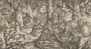 Lot und seine Töchter, ca. 1530 von Hans Schäufelein the Elder