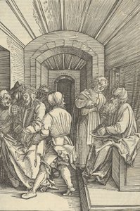 Pilatus wäscht seine Hände, aus Speculum passionis domini nostri Ihesu Christi, 1507 von Hans Schäufelein the Elder