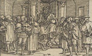Vertreter von Athen und Korinth am Hof von Archidamas, König von Sparta, 1533 von Hans Schäufelein the Elder