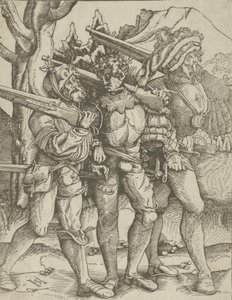 Drei Soldaten mit Musketen, ca. 1511-15