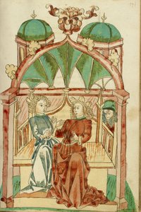 Barlaam unterrichtet Josaphat in der christlichen Lehre