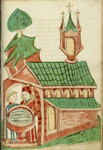 Josaphat und ein Priester nahe einer Taufkirche