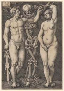 Adam und Eva, 1543 von Hans Sebald Beham