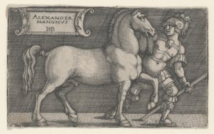 Alexander der Große führt Bucephalus von Hans Sebald Beham