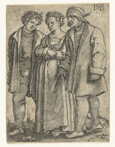 Brautpaar und Vater der Braut