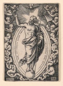 Christus auf dem Globus von Hans Sebald Beham