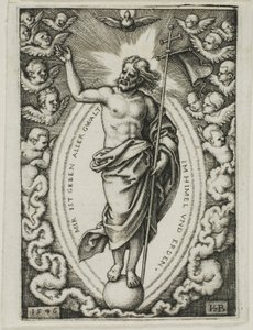 Christus auf dem Globus von Hans Sebald Beham