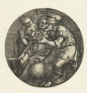 Lot und seine Töchter von Hans Sebald Beham