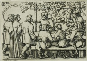 Bauernfest, Platte 8 aus dem Bauernfest oder die zwölf Monate von Hans Sebald Beham