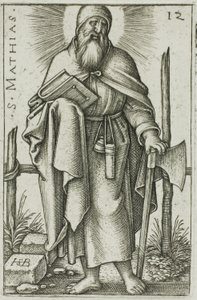 St. Matthias, Platte 12 aus Die zwölf Apostel von Hans Sebald Beham