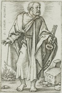 St. Peter, Platte 1 aus Die zwölf Apostel von Hans Sebald Beham