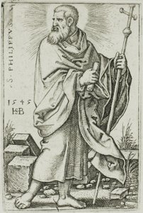 St. Philippus, Platte 5 aus Die Zwölf Apostel von Hans Sebald Beham
