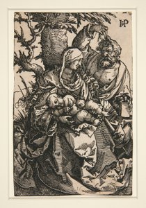 Die Heilige Familie unter einem Baum von Hans Sebald Beham