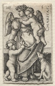 Die Erkenntnis Gottes und die sieben Kardinaltugenden: Nächstenliebe - Charitas von Hans Sebald Beham