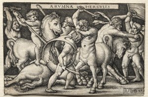 Herkules besiegt die Kentauren von Hans Sebald Beham