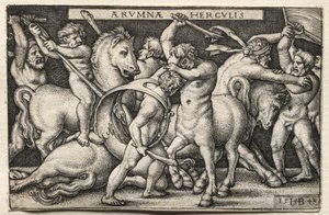 Die Arbeiten des Herkules: Herkules besiegt die Kentauren, 1542