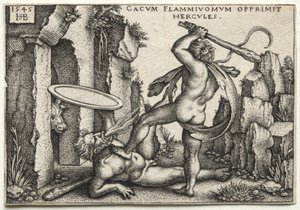 Herkules tötet den Riesen Cacus