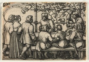 Die Bauernhochzeit oder die zwölf Monate: Nr. 8 (1546) von Hans Sebald Beham